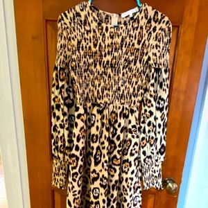 English Factory Leopard Print Floor Length Dress